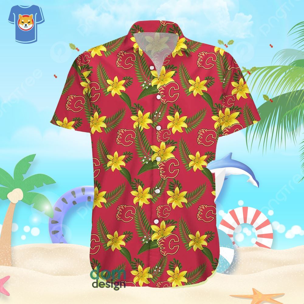 Calgary Flames Aloha Beach Gift Hawaiian Shirt For Men And Women