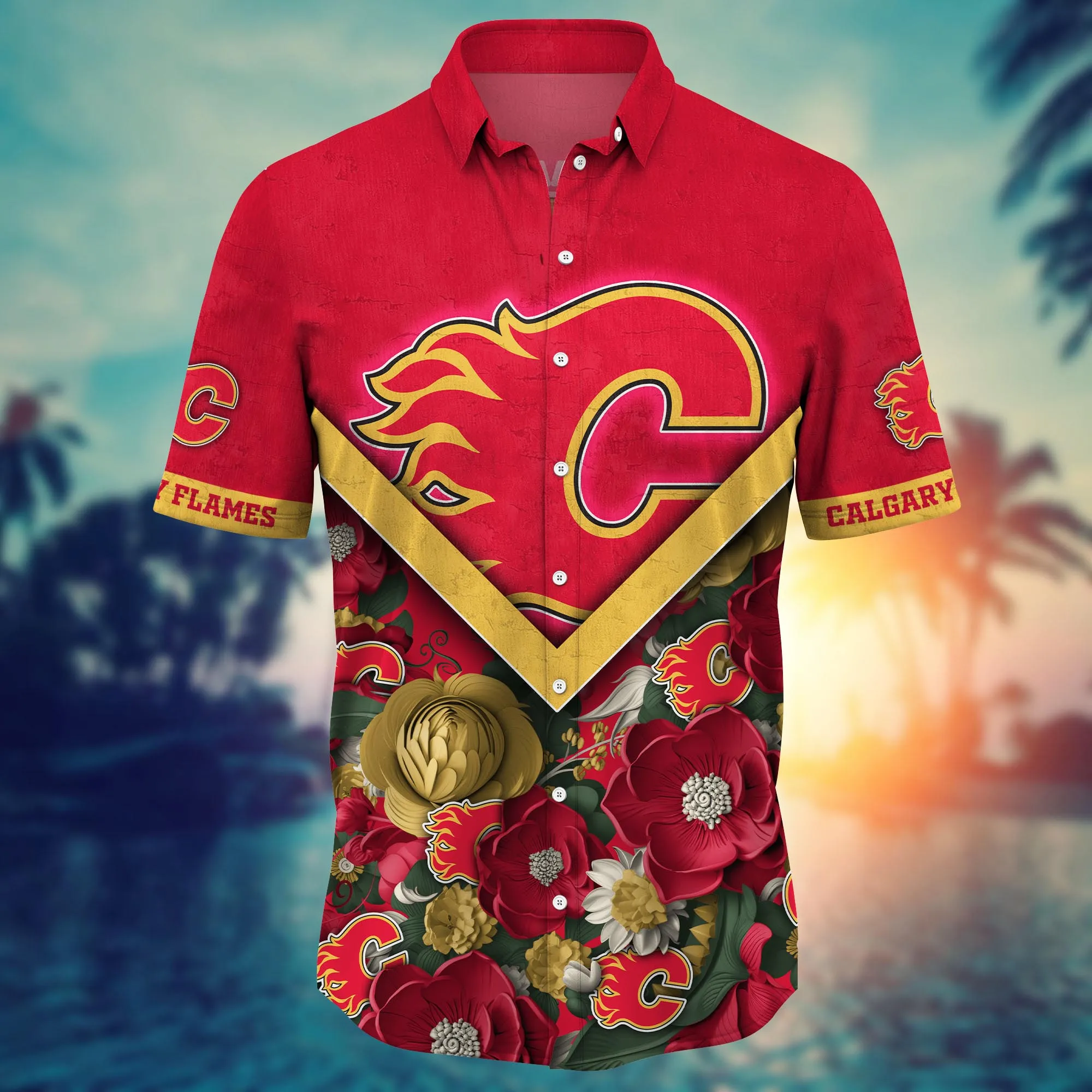 Calgary Flames NHL Hawaiian Shirt Custom Watermelons Aloha Shirt