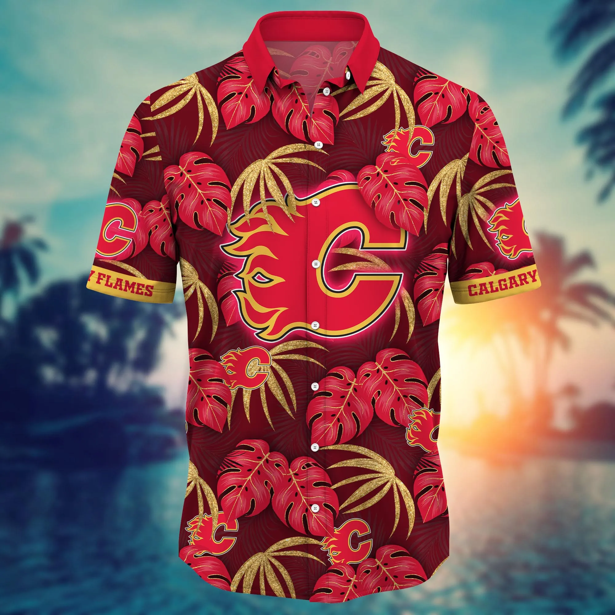 Calgary Flames NHL Hawaiian Shirt Vacation Aloha Shirt