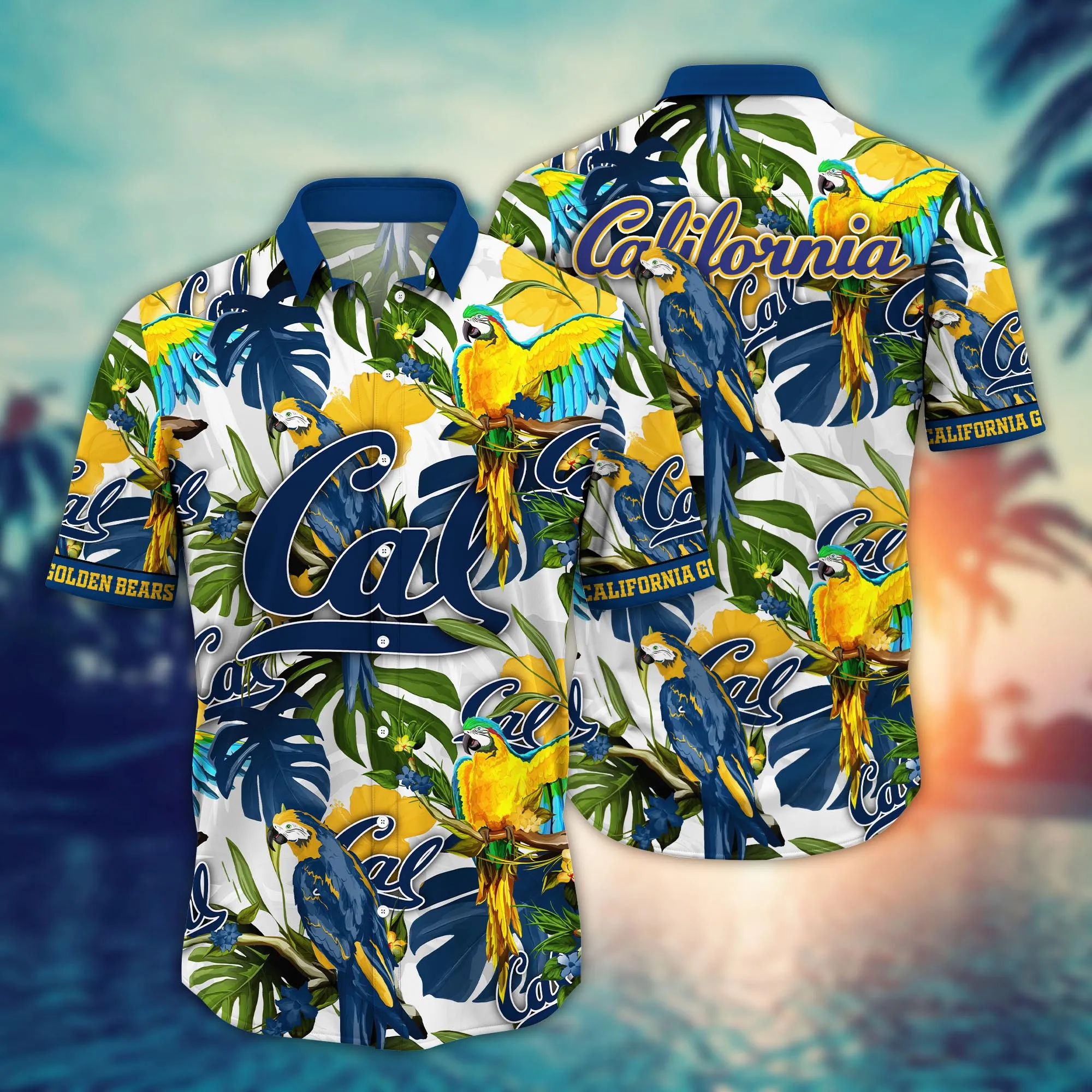 California Golden Bears NCAA Hawaiian Shirt Blooming Flowerstime Aloha Shirt California Golden Bears NCAA Hawaiian Shirt Blooming Flowerstime Aloha Shirt