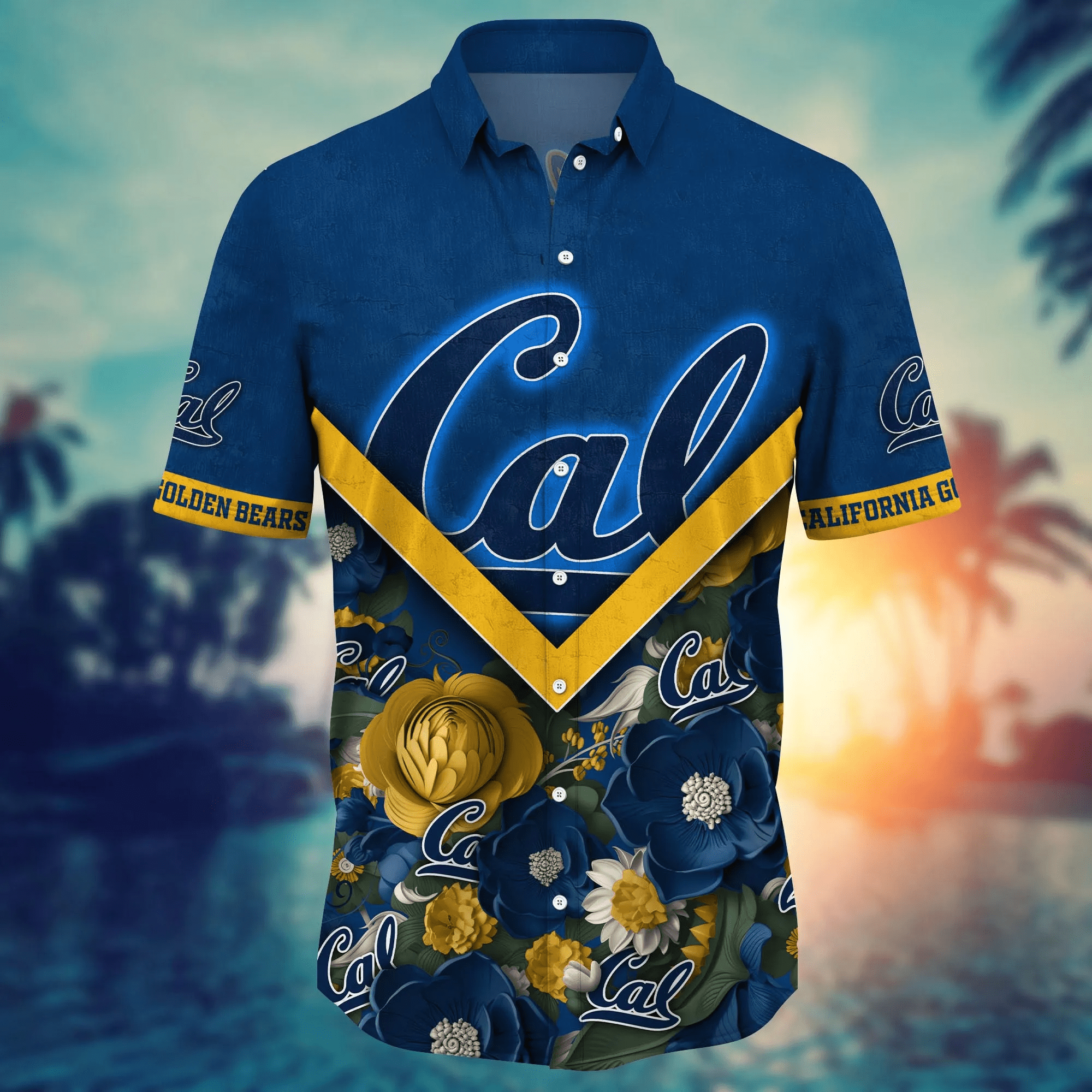 California Golden Bears NCAA Hawaiian Shirt Custom Fireflies Aloha Shirt
