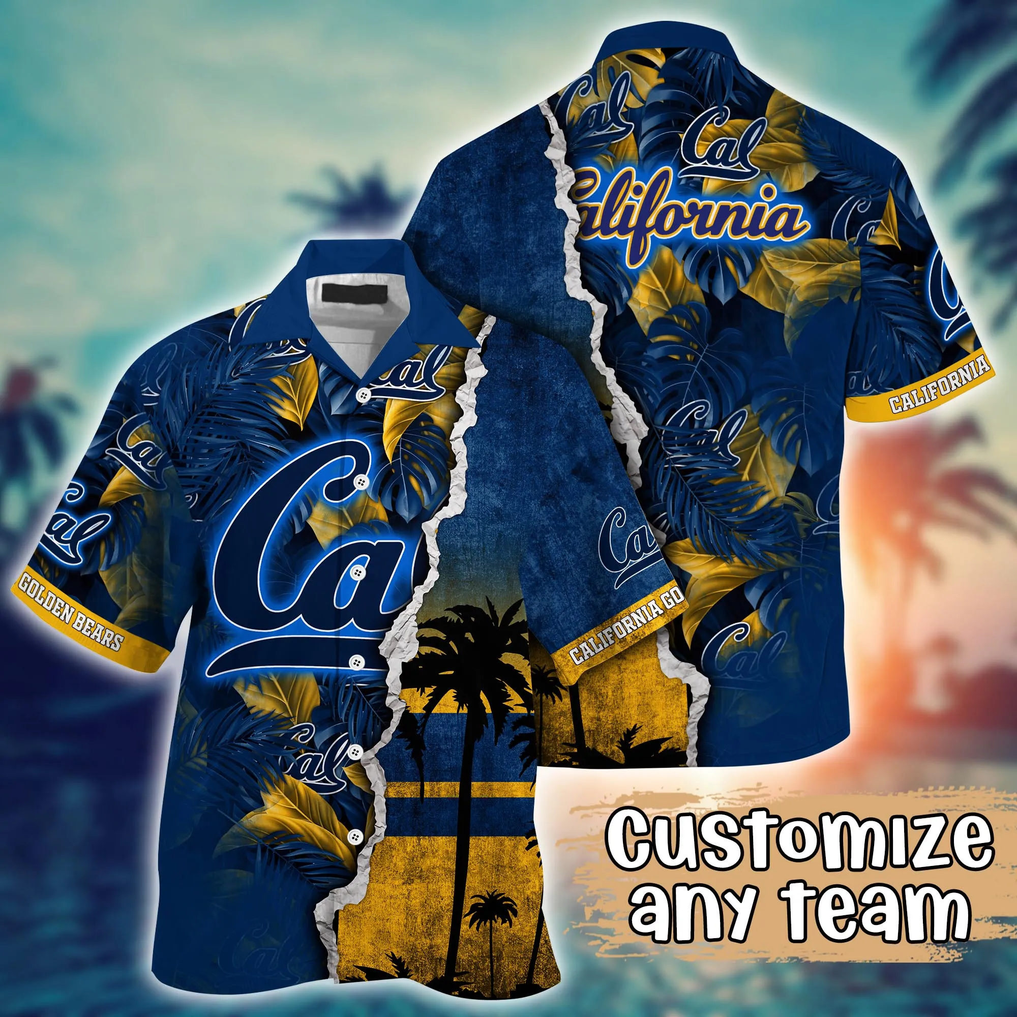 California Golden Bears NCAA Hawaiian Shirt Custom Sunlight Aloha Shirt California Golden Bears NCAA Hawaiian Shirt Custom Sunlight Aloha Shirt