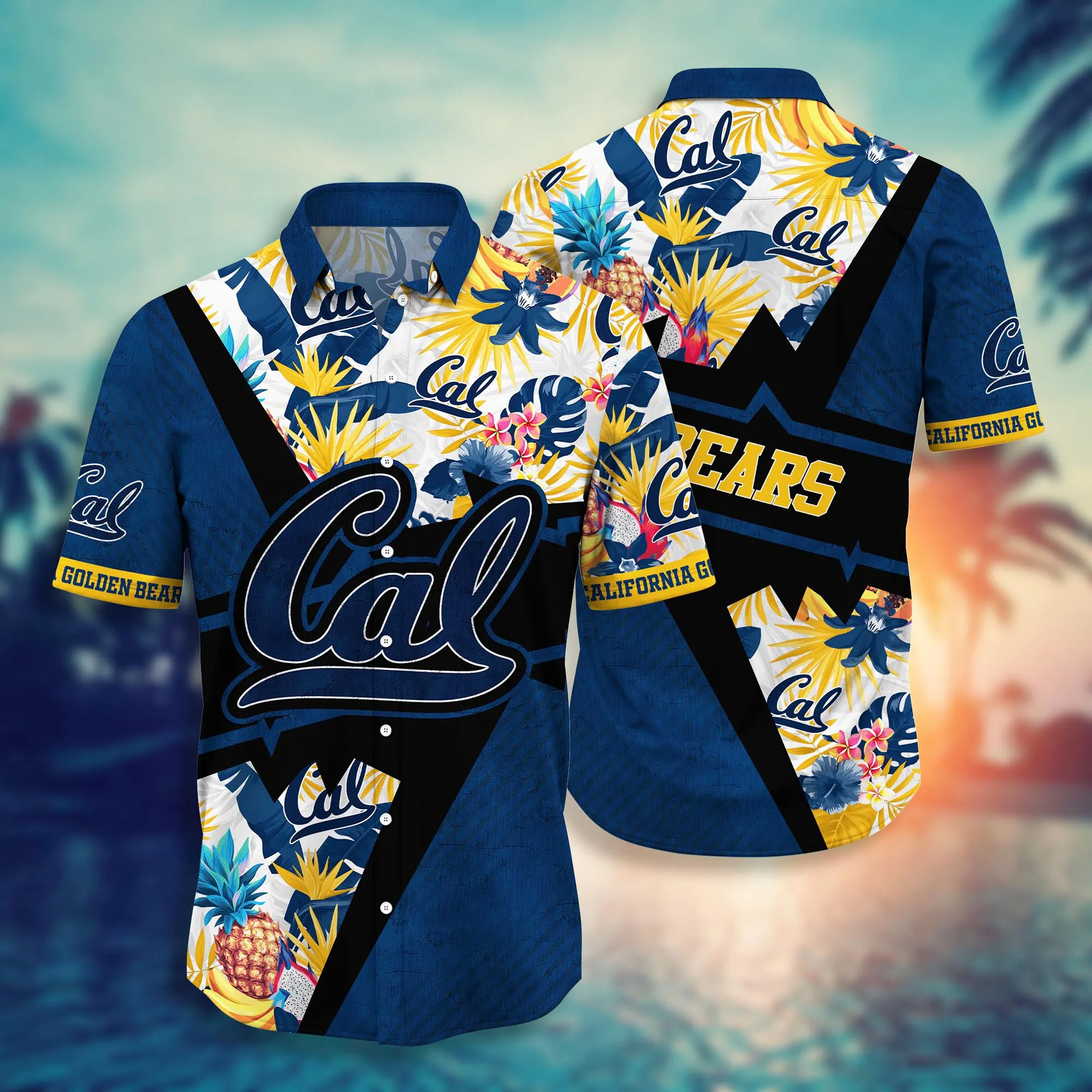 California Golden Bears NCAA Hawaiian Shirt Evening Strolls Aloha Shirt California Golden Bears NCAA Hawaiian Shirt Evening Strolls Aloha Shirt