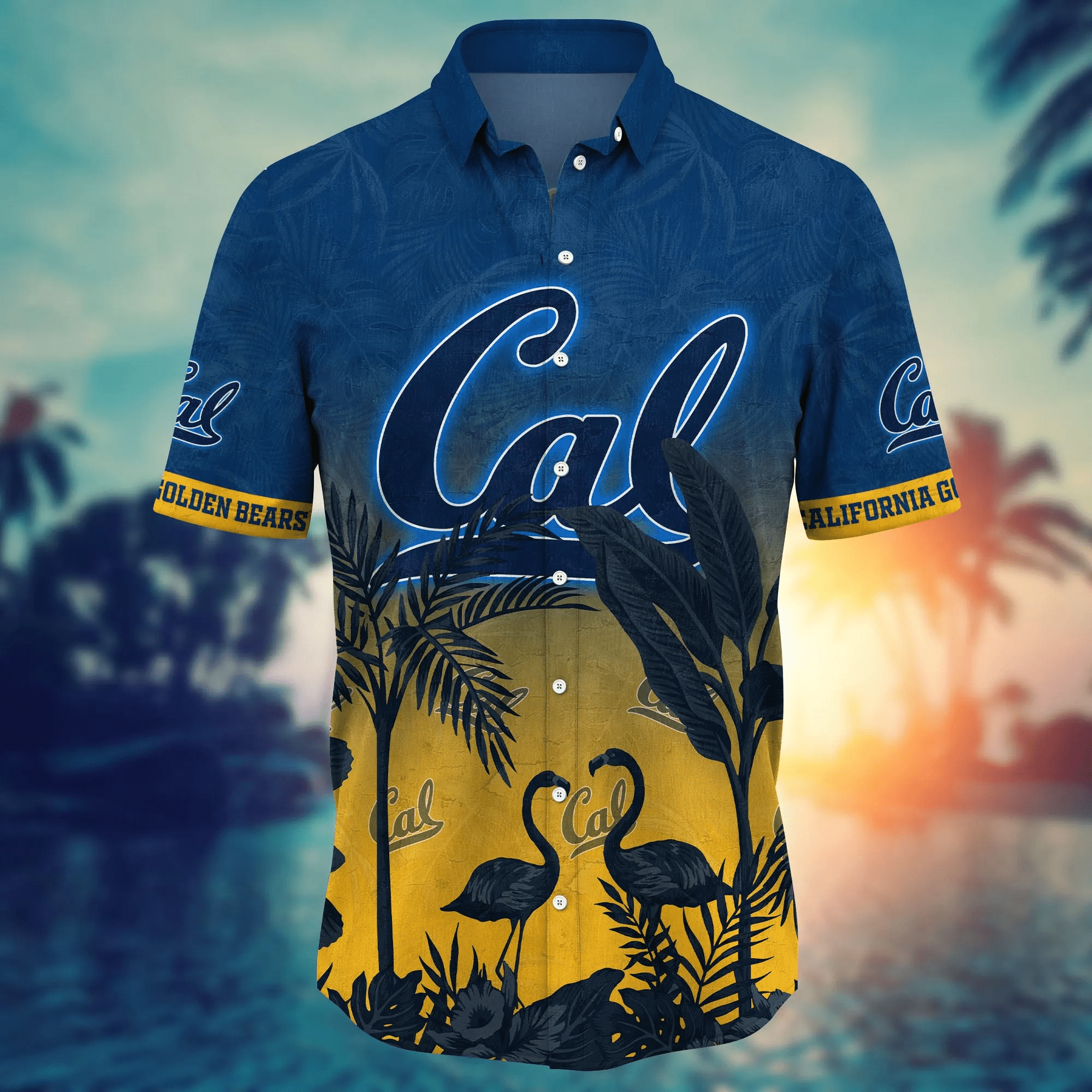 California Golden Bears NCAA Hawaiian Shirt Evening Strollstime Aloha Shirt