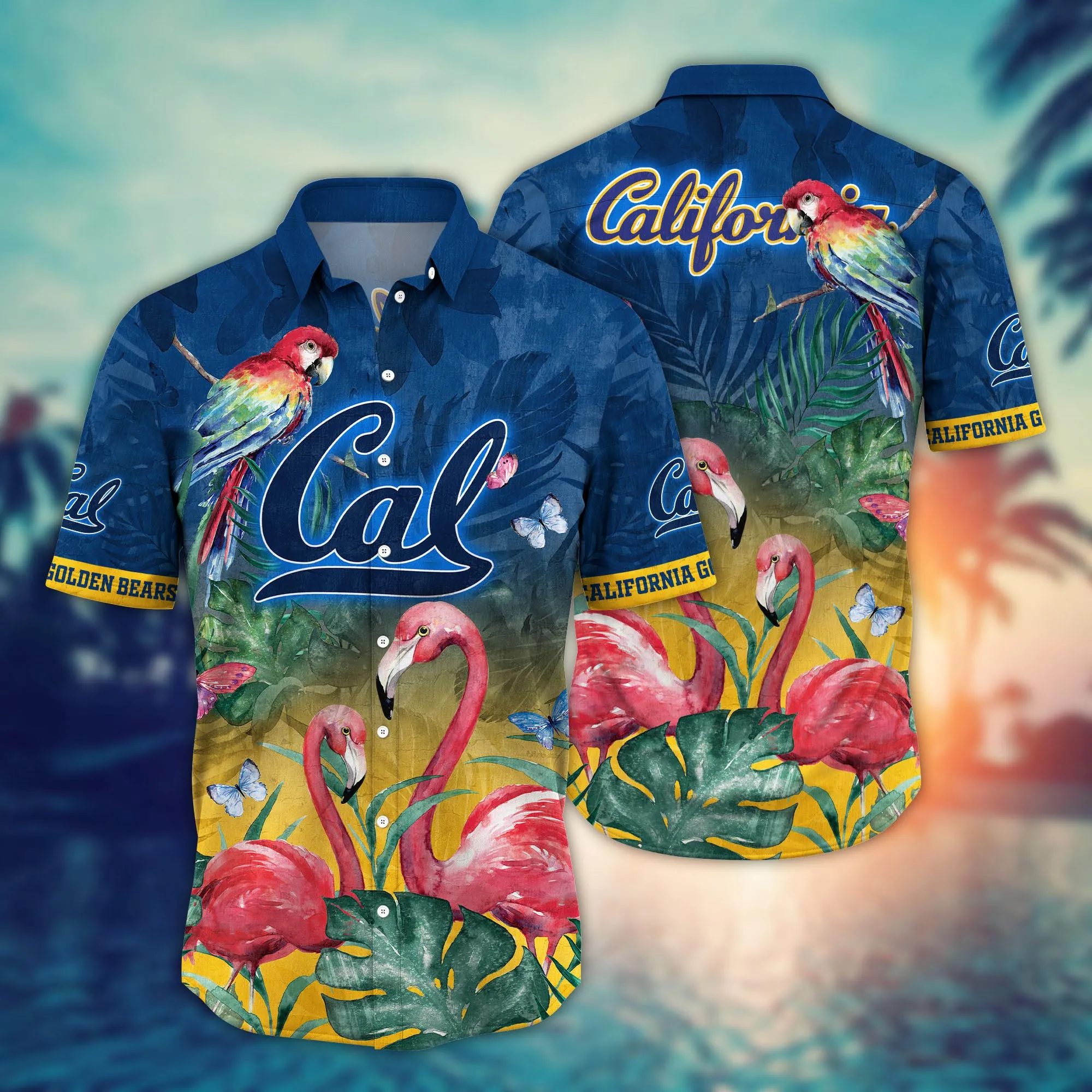 California Golden Bears NCAA Hawaiian Shirt Sea Shores Aloha Shirt California Golden Bears NCAA Hawaiian Shirt Sea Shores Aloha Shirt