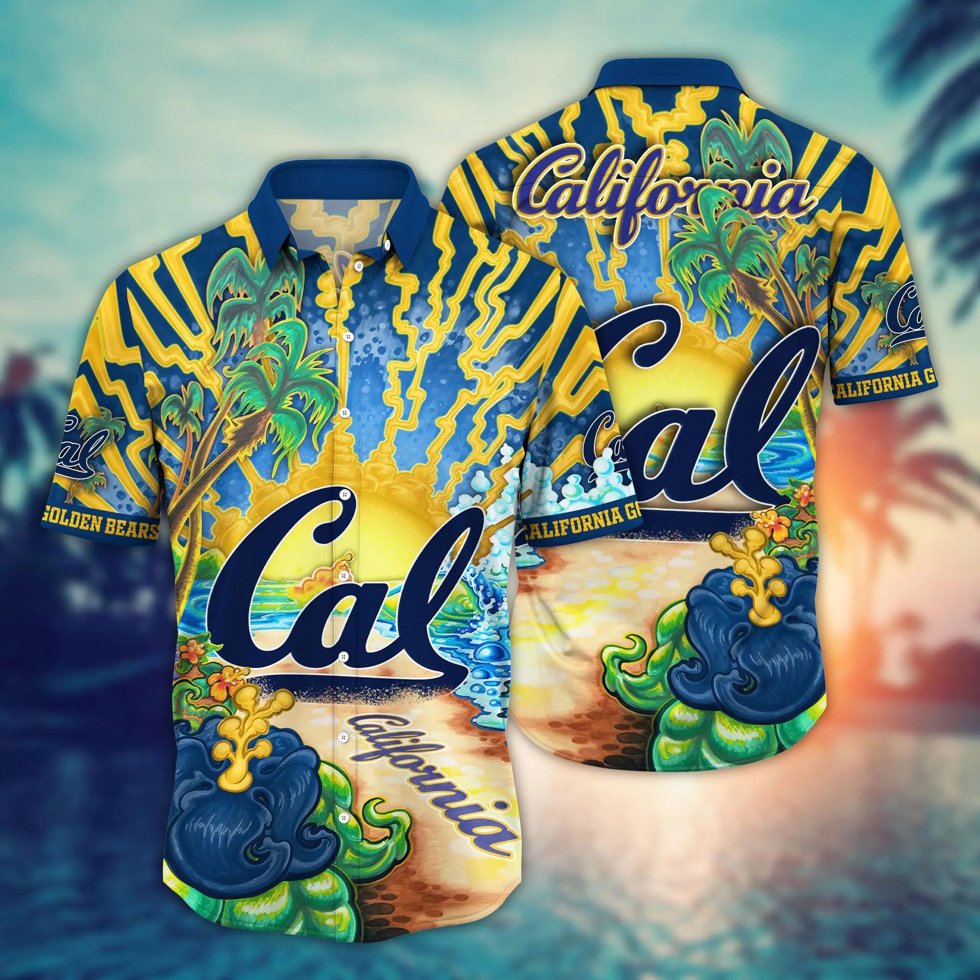 California Golden Bears NCAA Hawaiian Shirt Sprinklerstime Aloha Shirt California Golden Bears NCAA Hawaiian Shirt Sprinklerstime Aloha Shirt