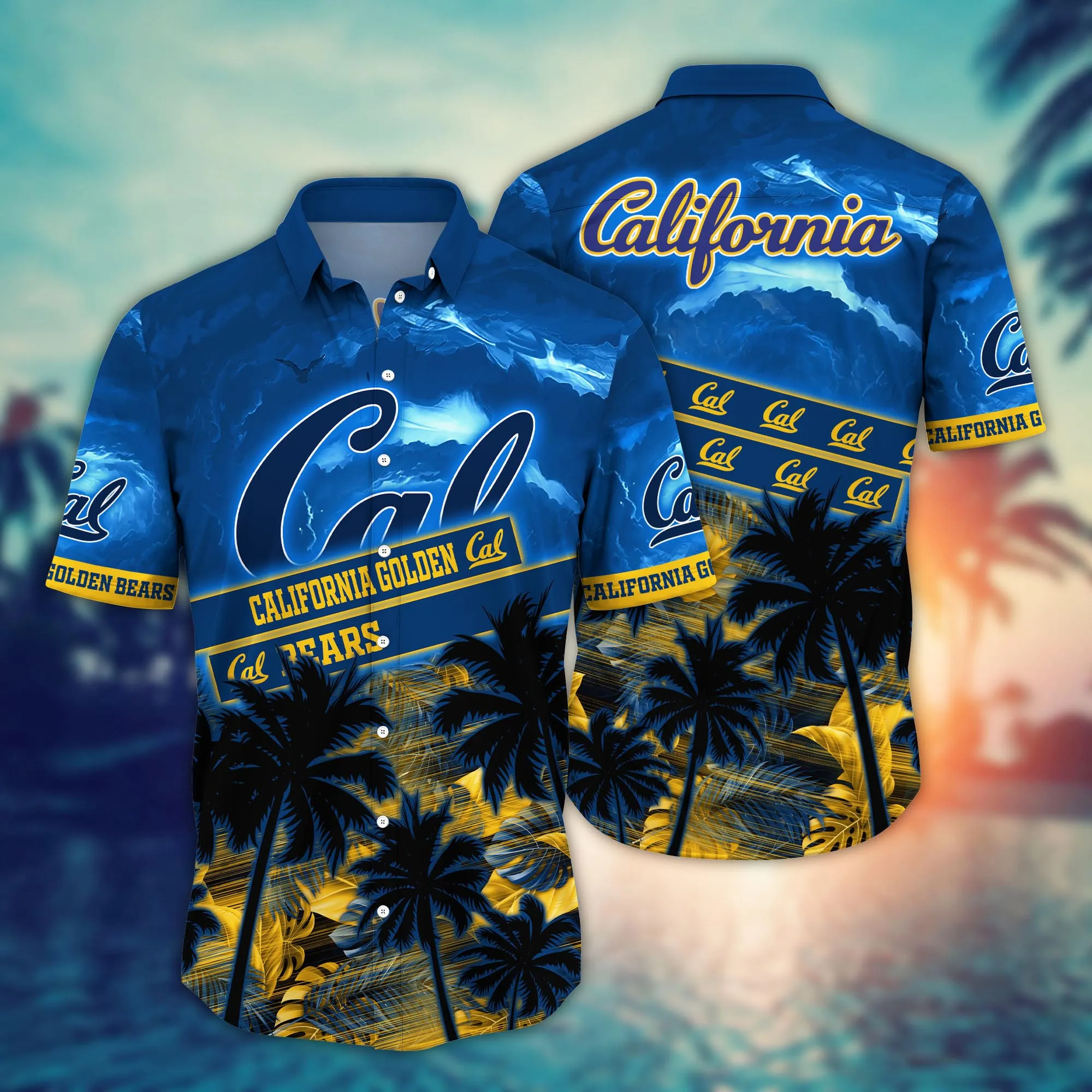California Golden Bears NCAA Hawaiian Shirt Sun-Drenched Aloha Shirt California Golden Bears NCAA Hawaiian Shirt Sun-Drenched Aloha Shirt