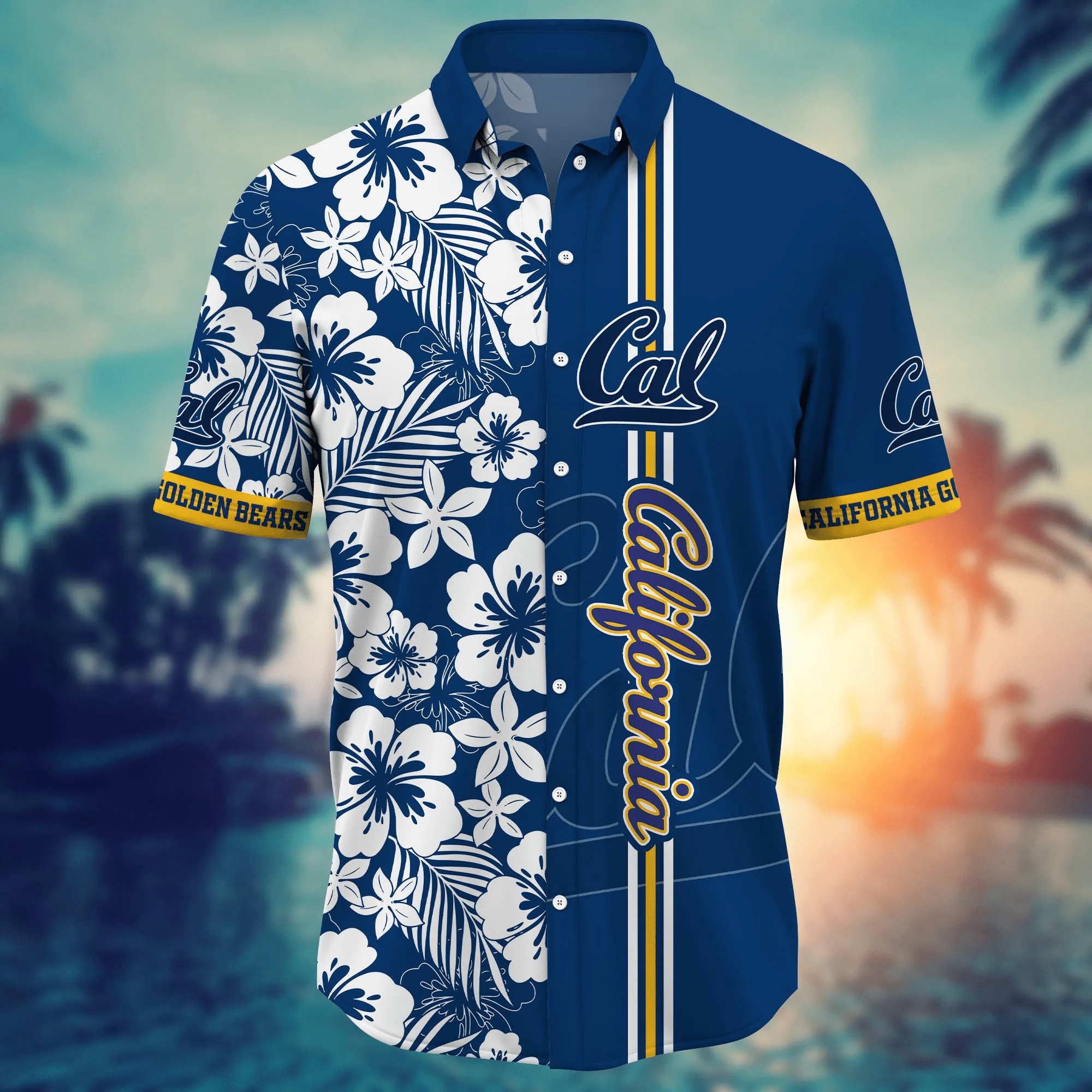 California Golden Bears NCAA Hawaiian Shirt Sunningtime Aloha Shirt