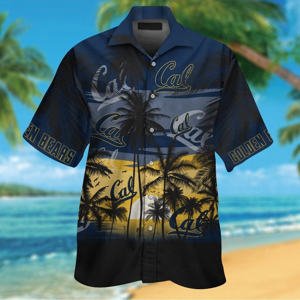 California Golden Bears Short Sleeve Button Up Tropical Hawaiian Shirt VER01