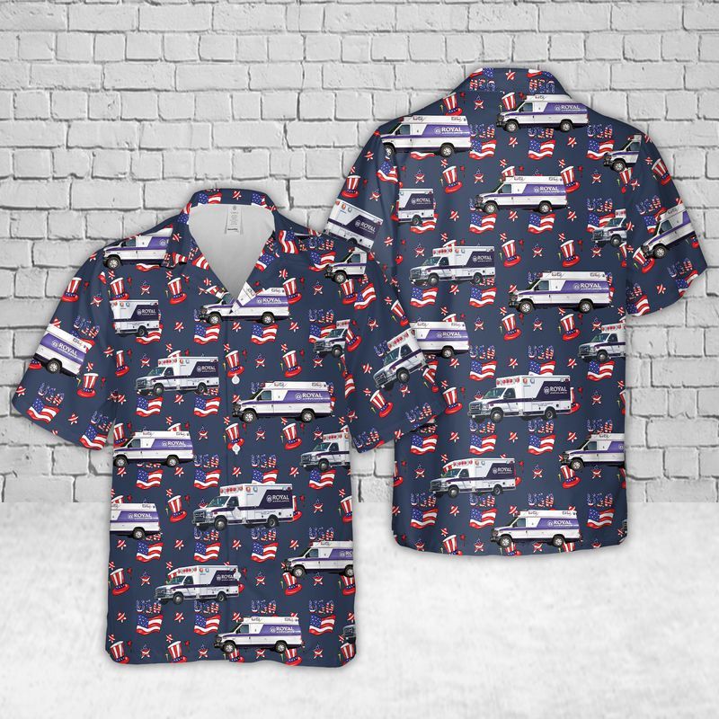 California Royal Ambulance, 4Th Of July Trendy Hawaiian Shirt For Men And Women