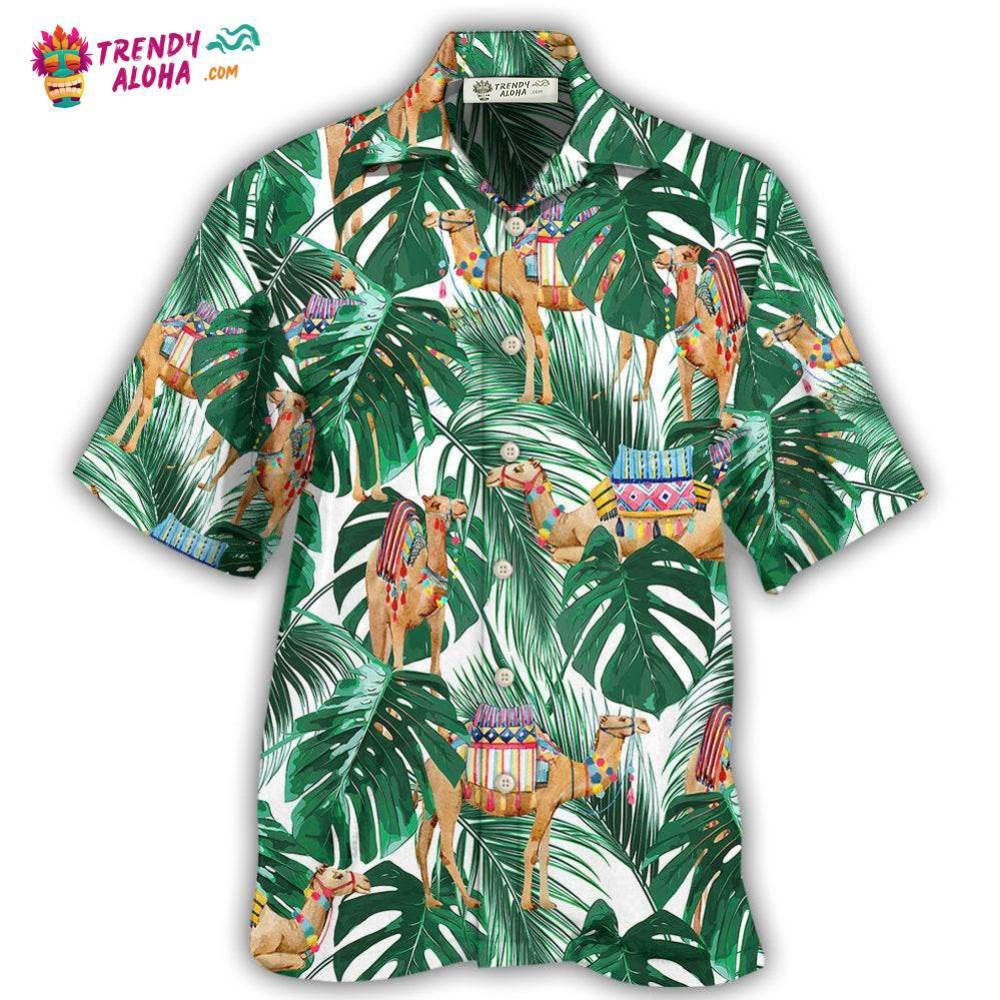 Camel In Tropical Forest Hawaiian Shirt – Trendy Aloha Camel In Tropical Forest Hawaiian Shirt – Trendy Aloha