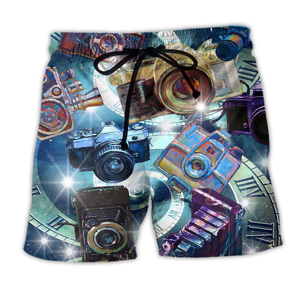 Camera Good Keep Great Memmories Retro Trendy Aloha Hawaiian Beach Shorts Camera Good Keep Great Memmories Retro Trendy Aloha Hawaiian Beach Shorts