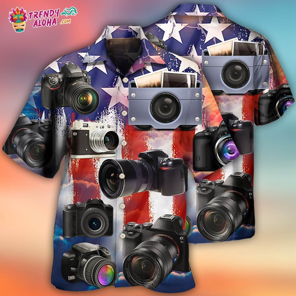 Camera Independence Day Hawaiian Shirt – Trendy Aloha