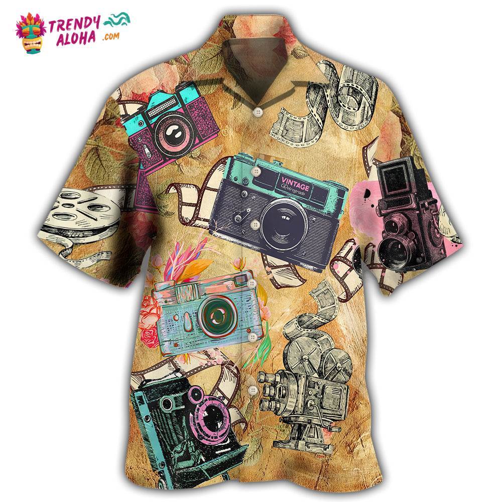 Camera Look At Old Cameras Hawaiian Shirt – Trendy Aloha
