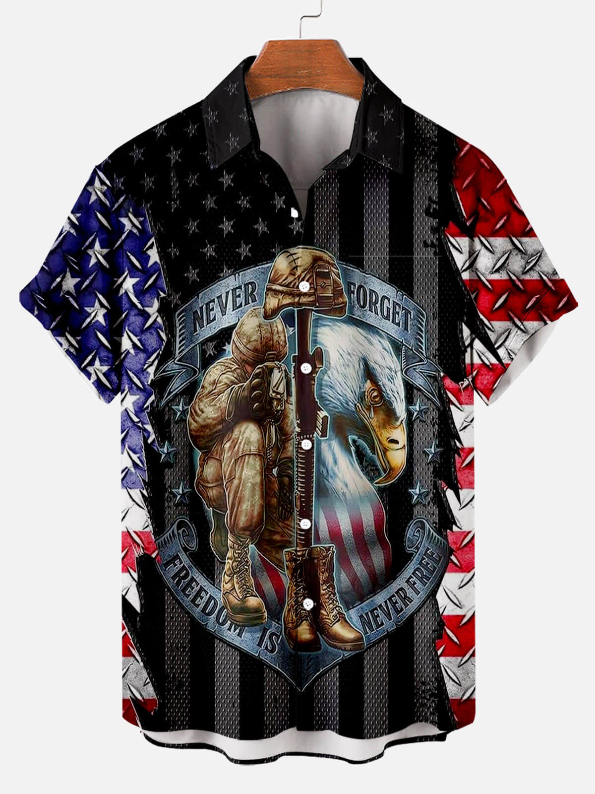 Camo Salute: Honoring Veterans on Memorial Day Hawaiian Shirt