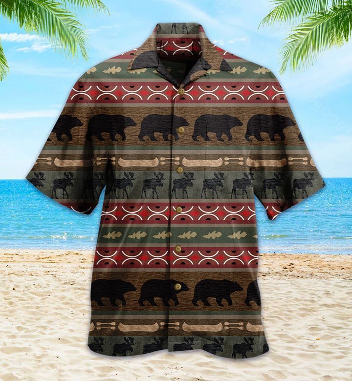 Camp Big Bear Brown Hawaiian Shirt 3D Summer Gifts