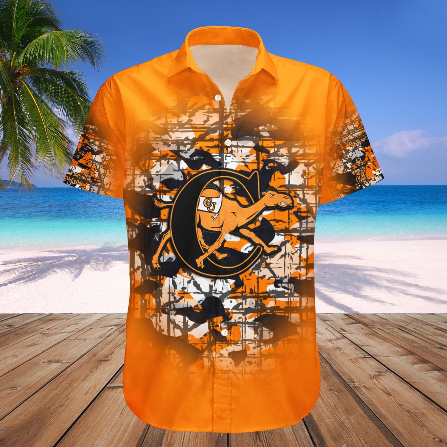 Campbell Fighting Camels Hawaii Shirt Camouflage Vintage – NCAA