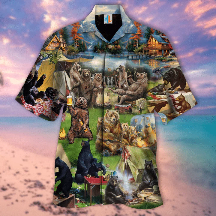Camping Adventure Hawaiian Shirt For Outdoor Enthusiasts