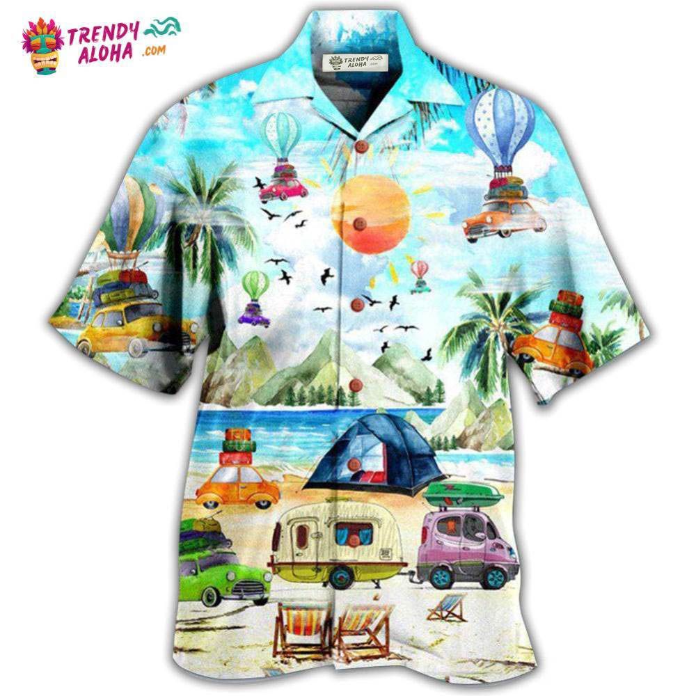 Camping Get High With Hawaiian Shirt – Trendy Aloha Camping Get High With Hawaiian Shirt – Trendy Aloha