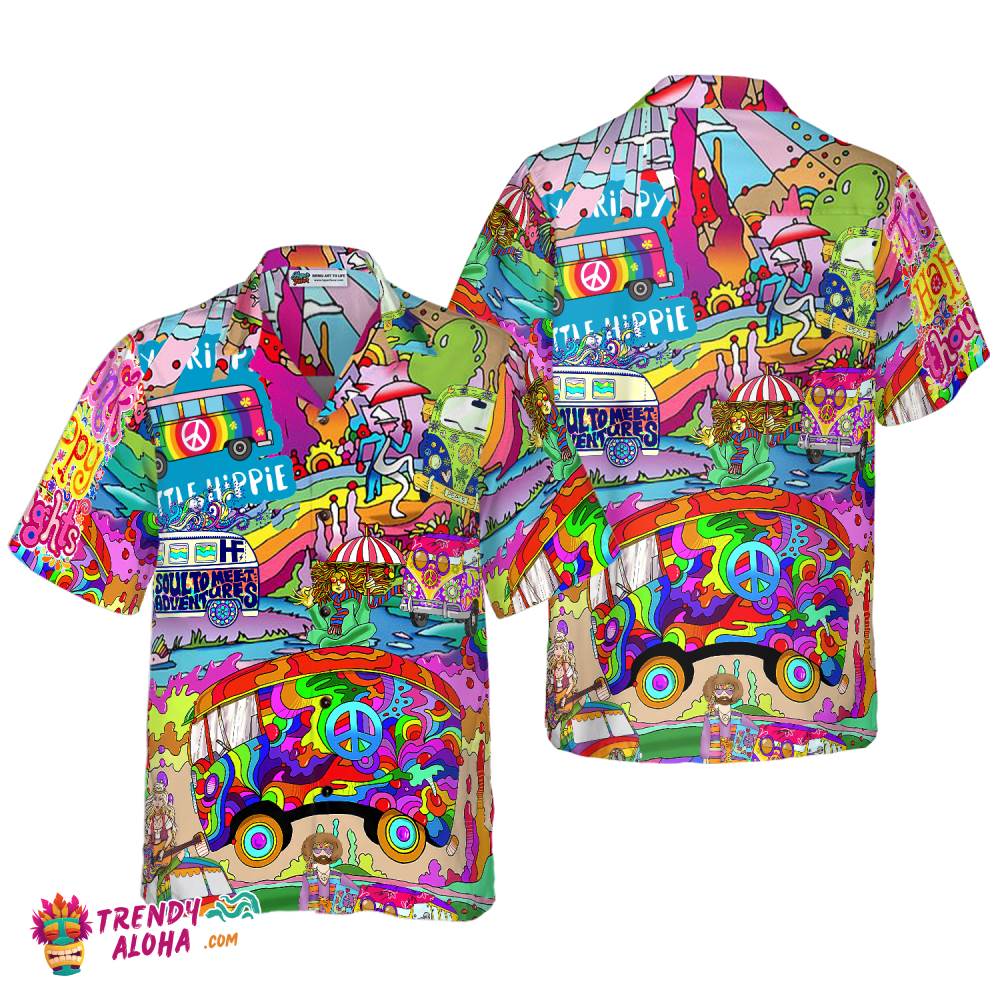 Camping Hippie Stay Trippy Hawaiian Shirt Camping Hippie Stay Trippy Hawaiian Shirt
