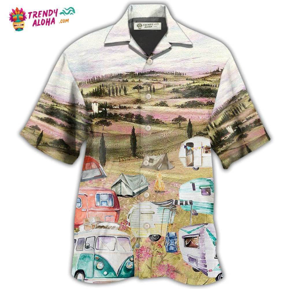 Camping Immense Meadow Art Hawaiian Shirt – Trendy Aloha Camping Immense Meadow Art Hawaiian Shirt – Trendy Aloha
