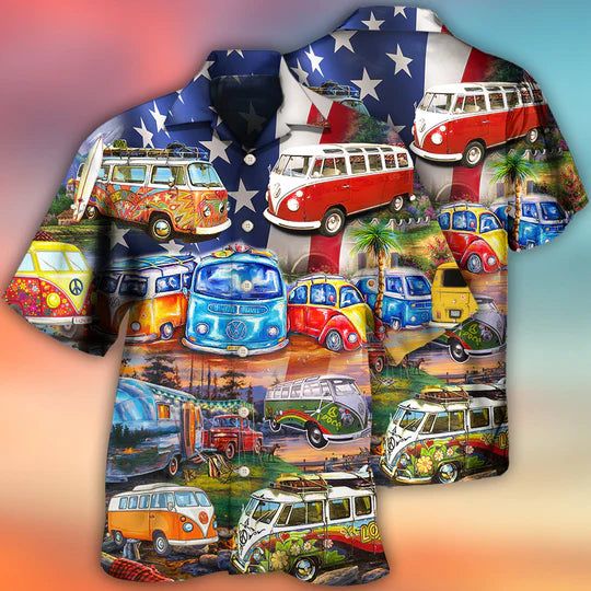 Camping Independence Day America – Hawaiian Shirt Camping Independence Day America – Hawaiian Shirt