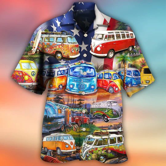Camping Independence Day America – Hawaiian Shirt