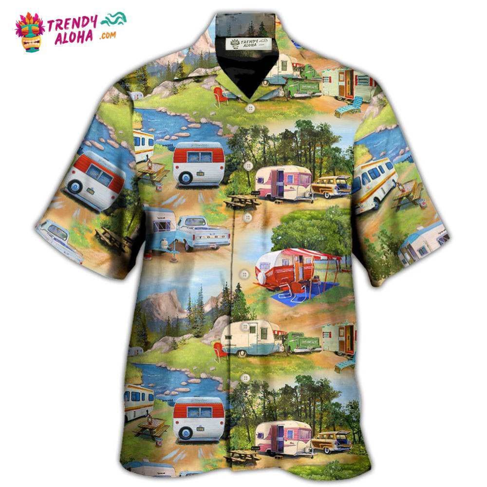 Camping Vintage Caravans Happy Life Hawaiian Shirt – Trendy Aloha Camping Vintage Caravans Happy Life Hawaiian Shirt – Trendy Aloha