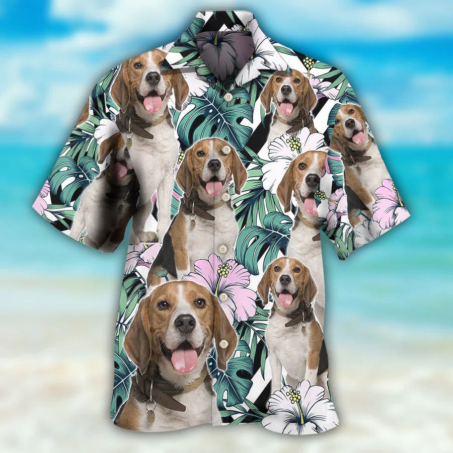 Canine Aloha: Personalized Dog Photo Hawaiian Shirt