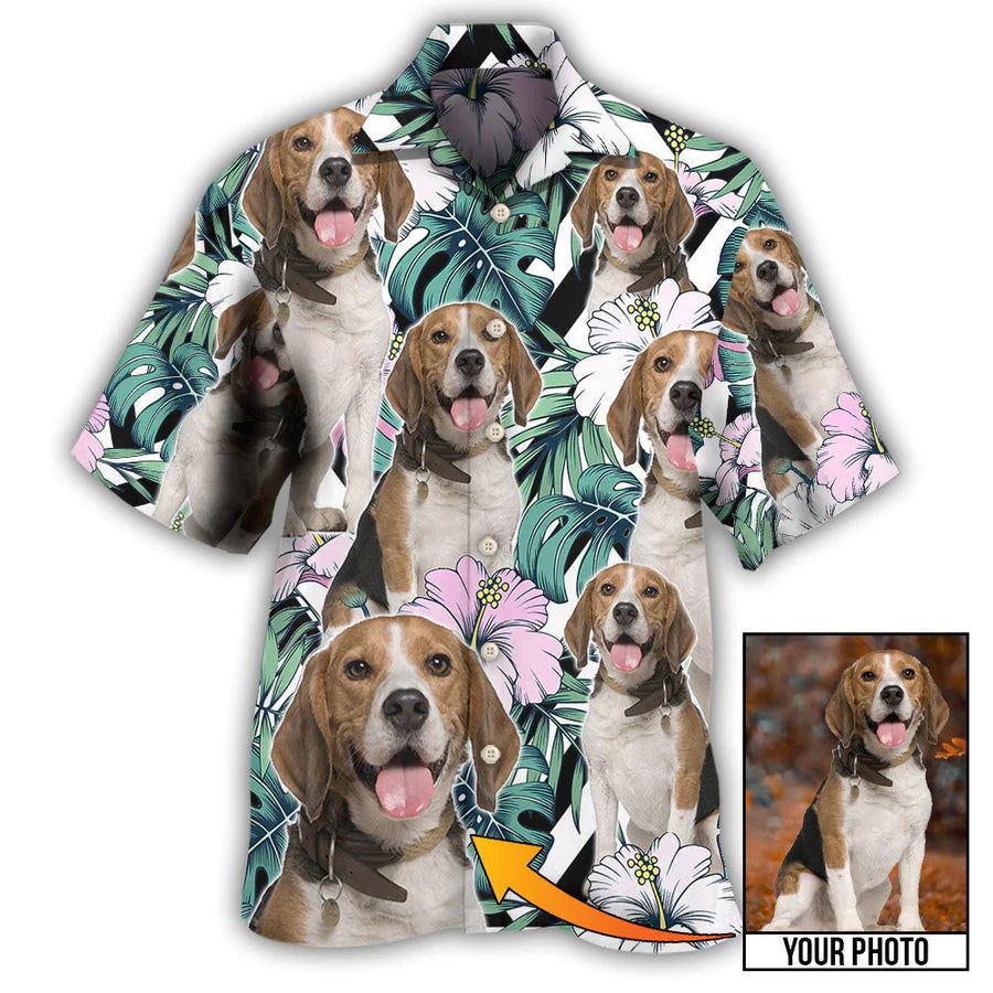 Canine Aloha: Personalized Dog Photo Hawaiian Shirt Canine Aloha: Personalized Dog Photo Hawaiian Shirt