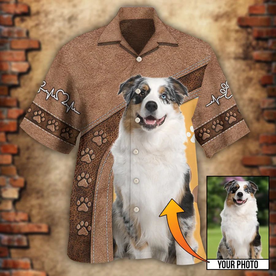 Canine Companion: Personalized Dog Photo Hawaiian Shirt