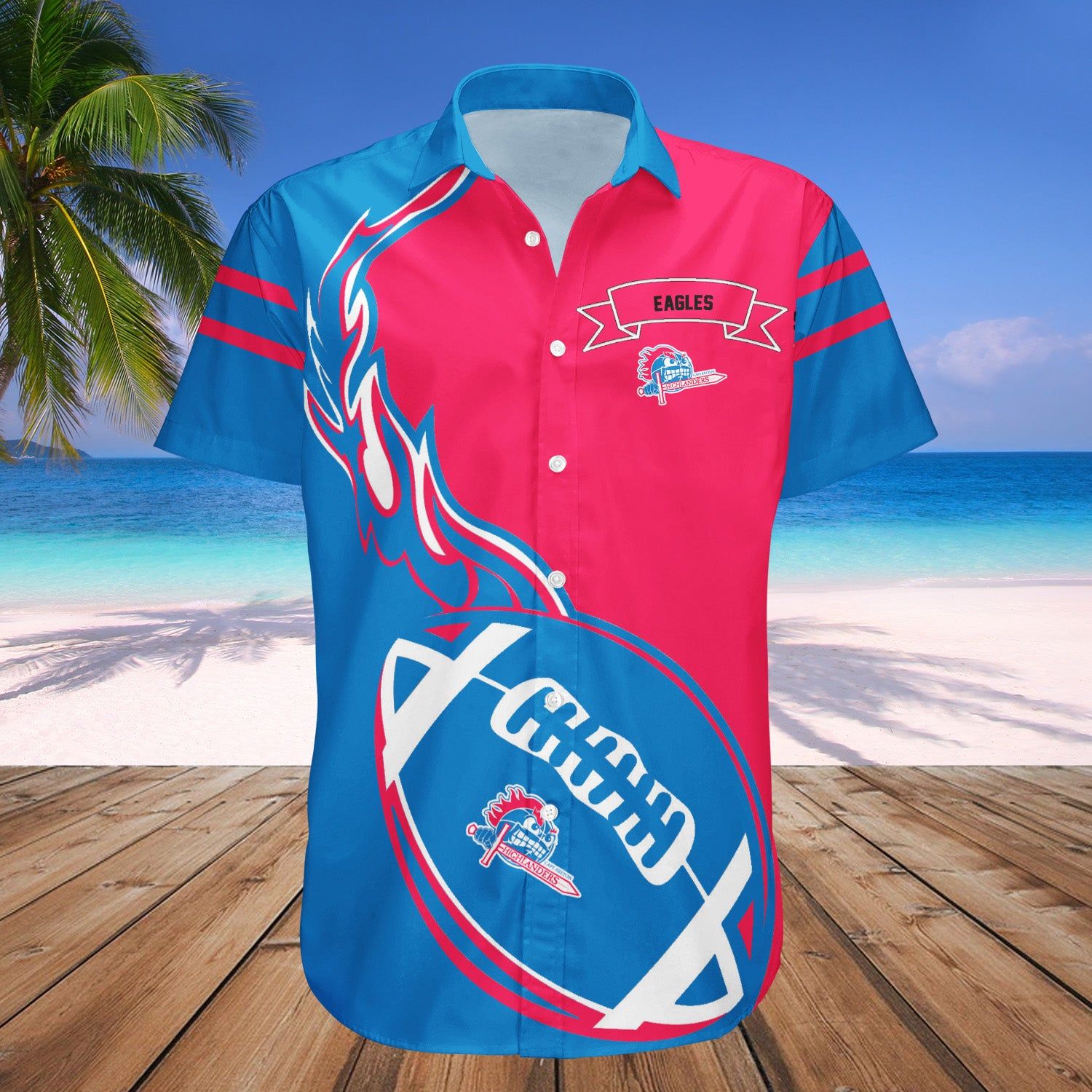 Cape Breton Eagles Hawaii Shirt Flame Ball – Ca Hockey