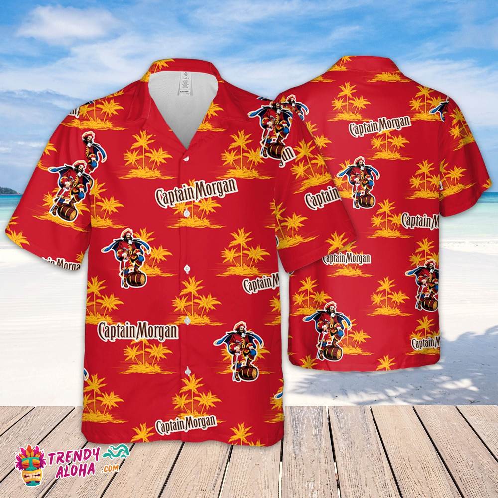 Captain Morgan Hawaiian Coconut Island Pattern Hawaiian Beer Lover Shirt, Classic Flowers Beer Aloha Shirt Captain Morgan Hawaiian Coconut Island Pattern Hawaiian Beer Lover Shirt, Classic Flowers Beer Aloha Shirt