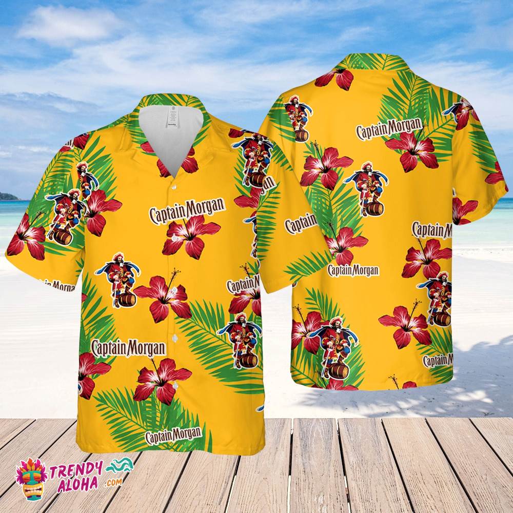 Captain Morgan Hawaiian Hibiscus Flower Pattern,Tropical Beach Shirt, Hawaiian Flower Shirt, Hawaiian Beer Shirt Captain Morgan Hawaiian Hibiscus Flower Pattern,Tropical Beach Shirt, Hawaiian Flower Shirt, Hawaiian Beer Shirt