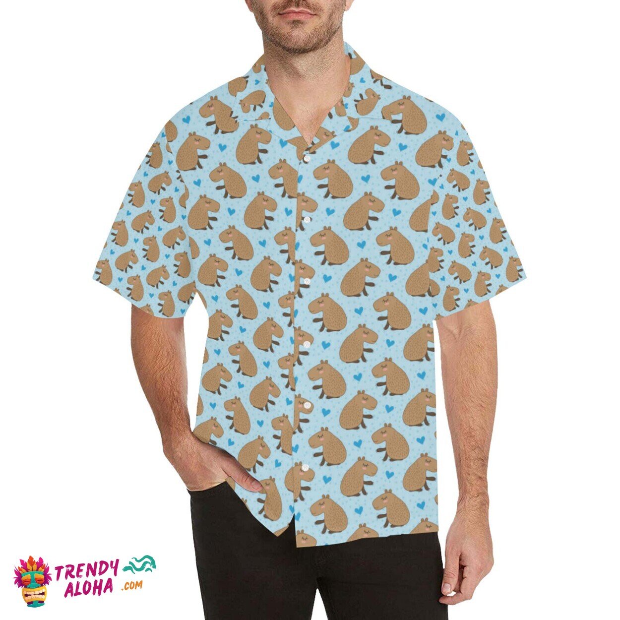Capybara Meme Hawaiian Shirt Cute Animal Lover Gift For Him