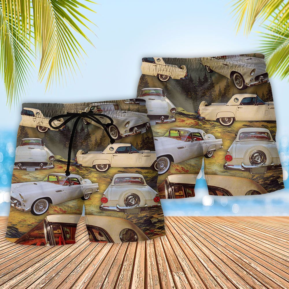 Car Amazing Cars In To The Mountain Trendy Aloha Hawaiian Beach Shorts