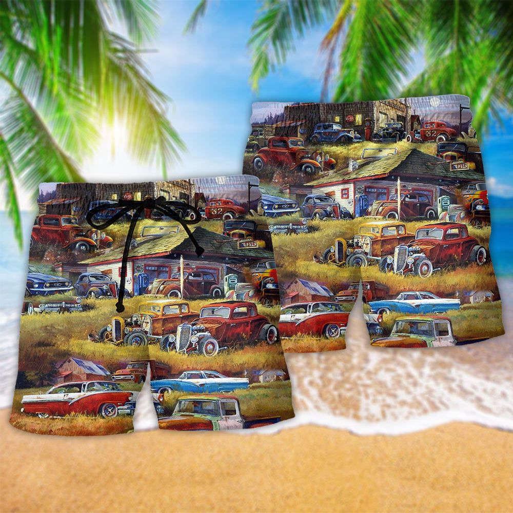 Car Being With The Classic Is A Bless Trendy Aloha Hawaiian Beach Shorts