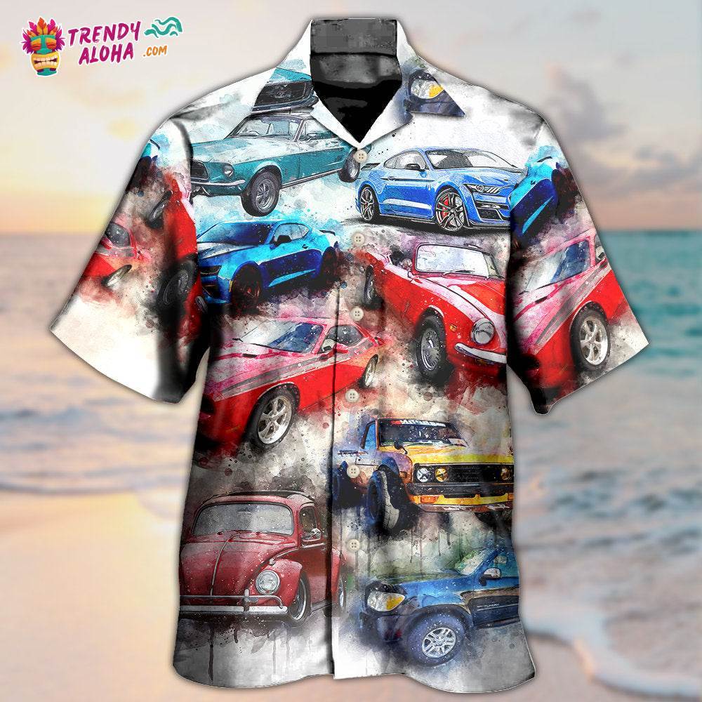Car Classic Portrait For Car Lovers Hawaiian Shirt – Trendy Aloha