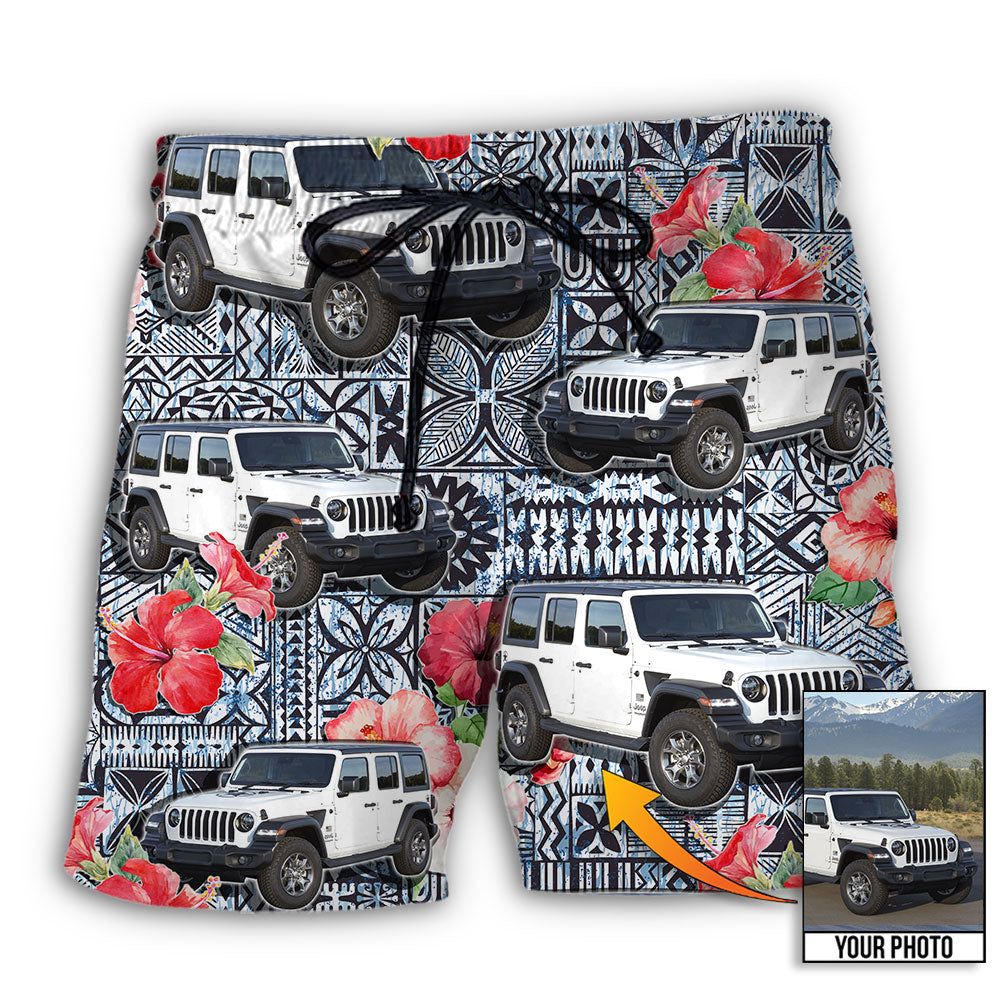 Car Cool Various Style Custom Photo Trendy Aloha Hawaiian Beach Shorts