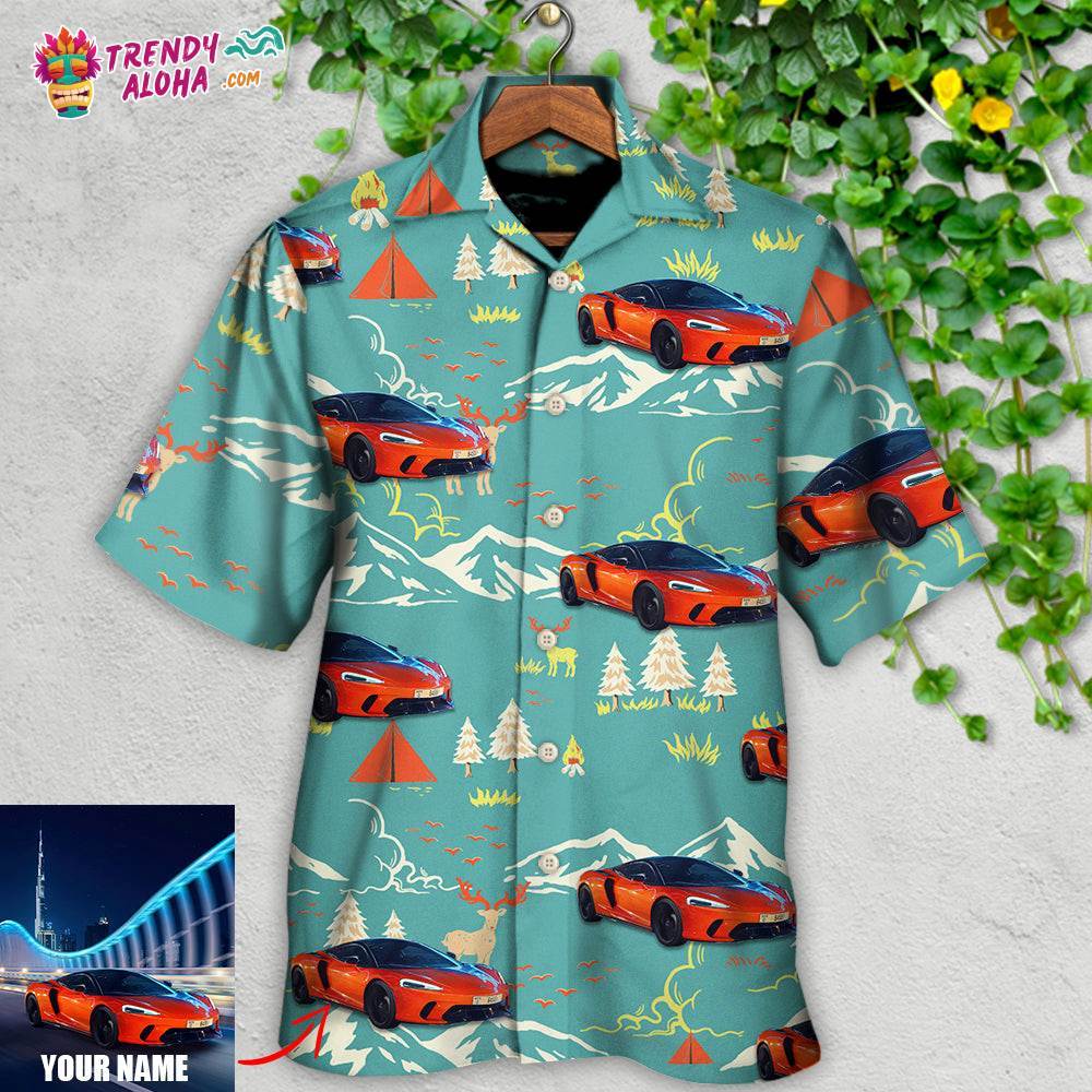 Car Driving On Mountain Custom Photo Hawaiian Shirt – Trendy Aloha