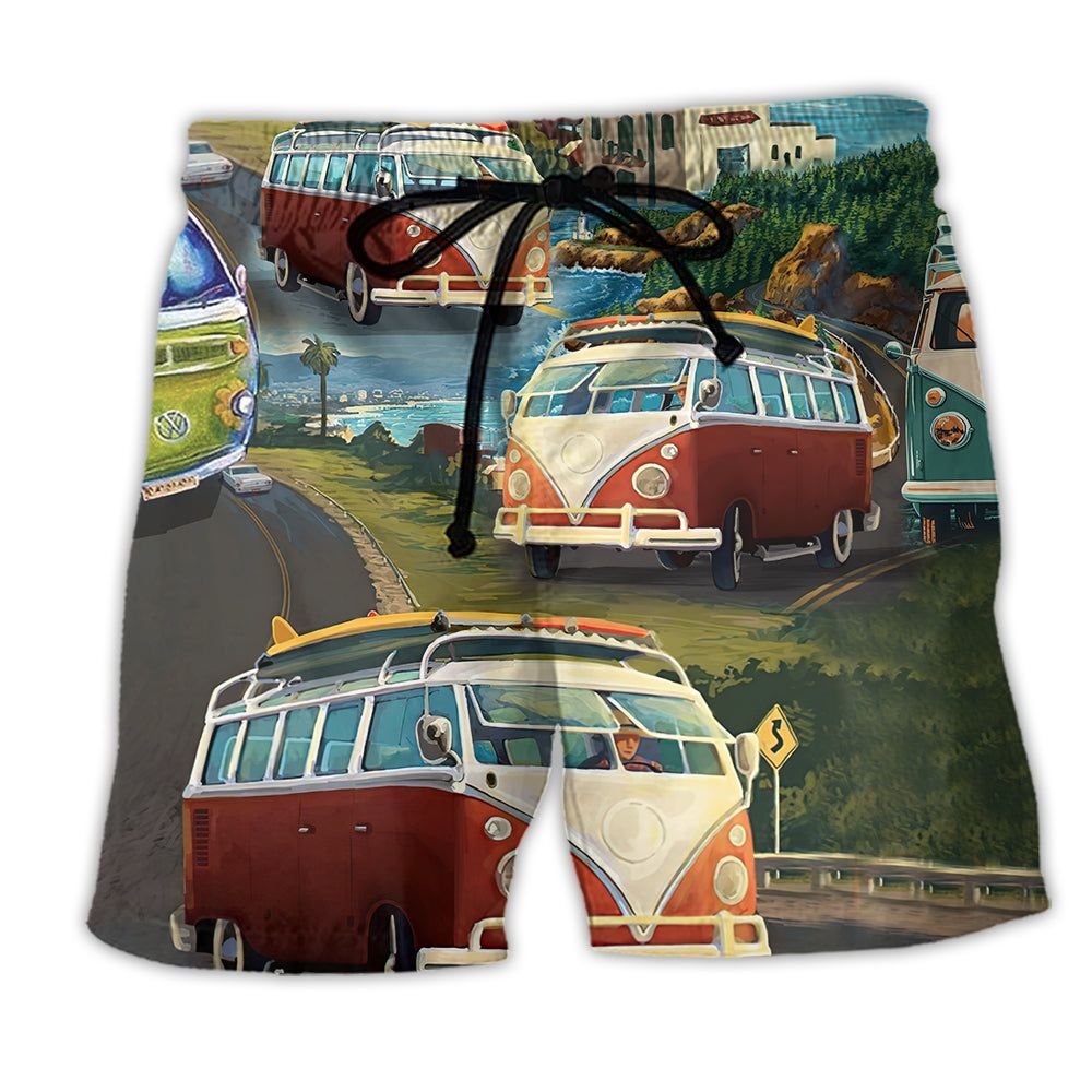 Car Finding A Trip Trendy Aloha Hawaiian Beach Shorts Car Finding A Trip Trendy Aloha Hawaiian Beach Shorts