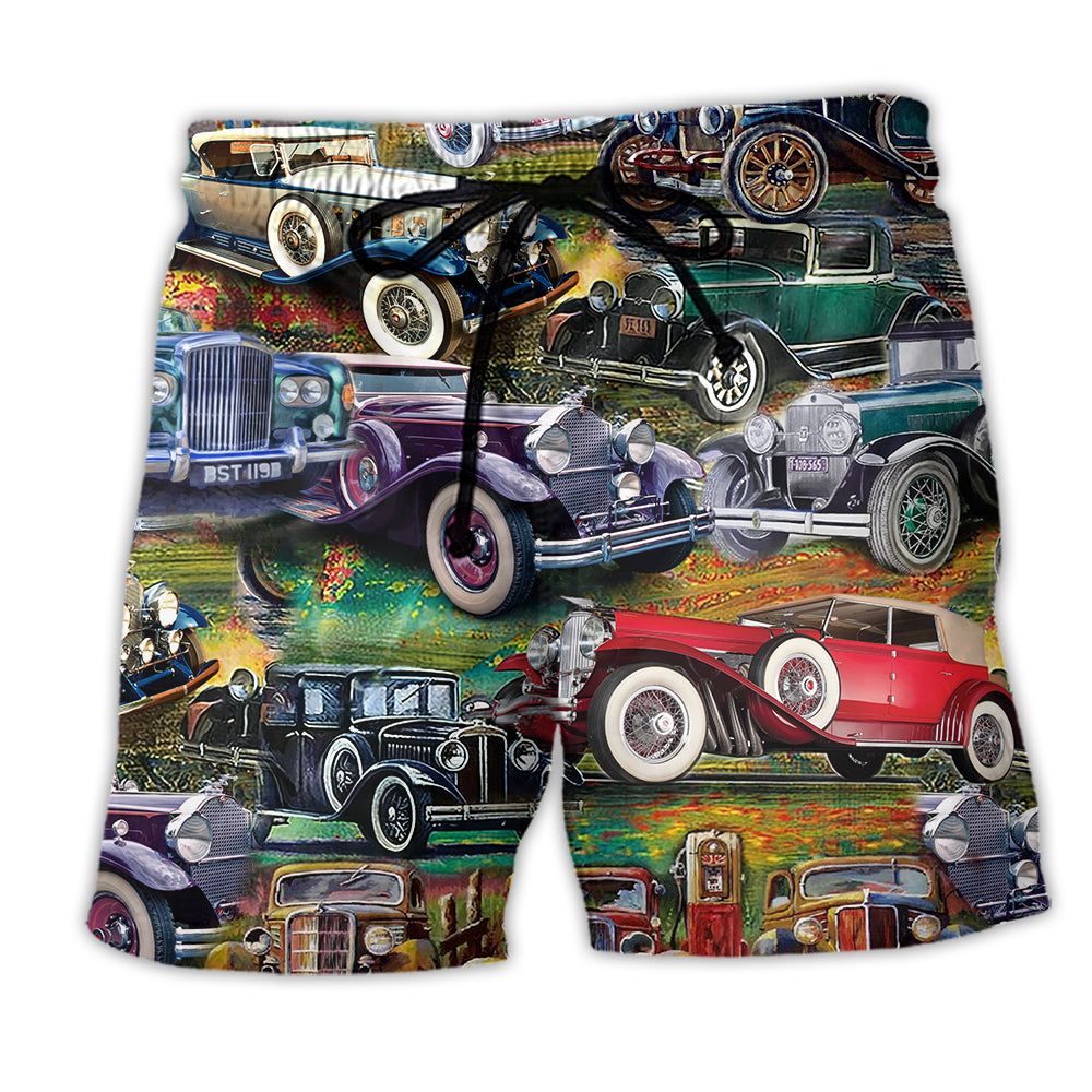 Car Home Is Where You Park Trendy Aloha Hawaiian Beach Shorts Car Home Is Where You Park Trendy Aloha Hawaiian Beach Shorts