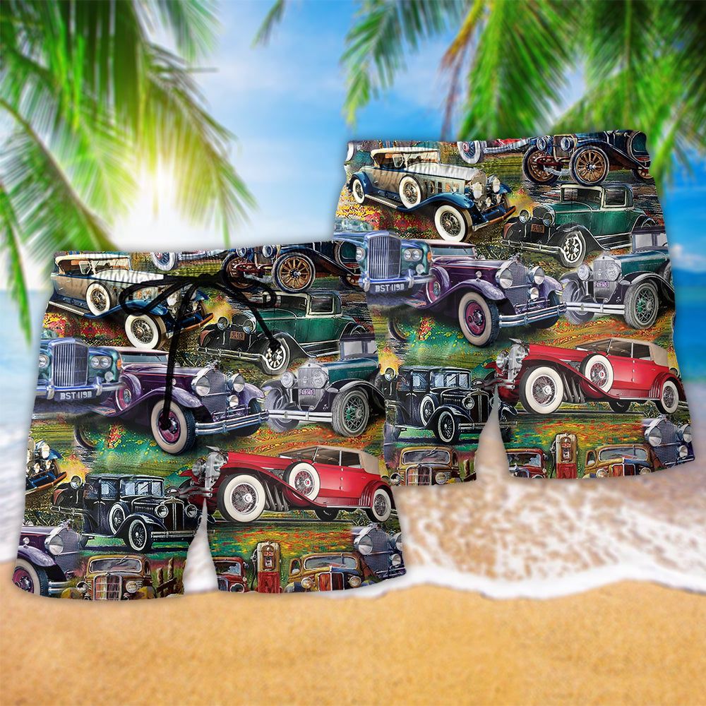 Car Home Is Where You Park Trendy Aloha Hawaiian Beach Shorts