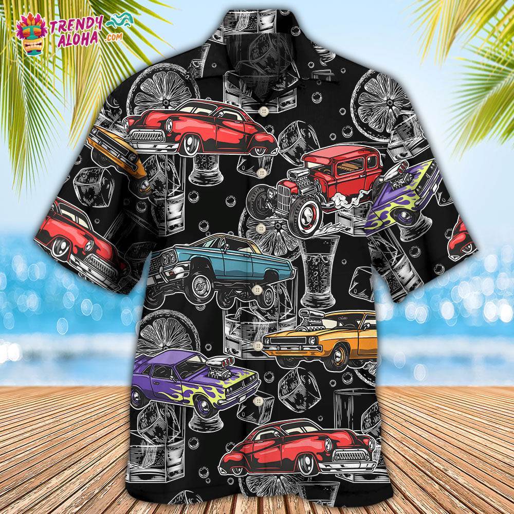 Car I Like Muscle Cars And Whiskey Hawaiian Shirt – Trendy Aloha