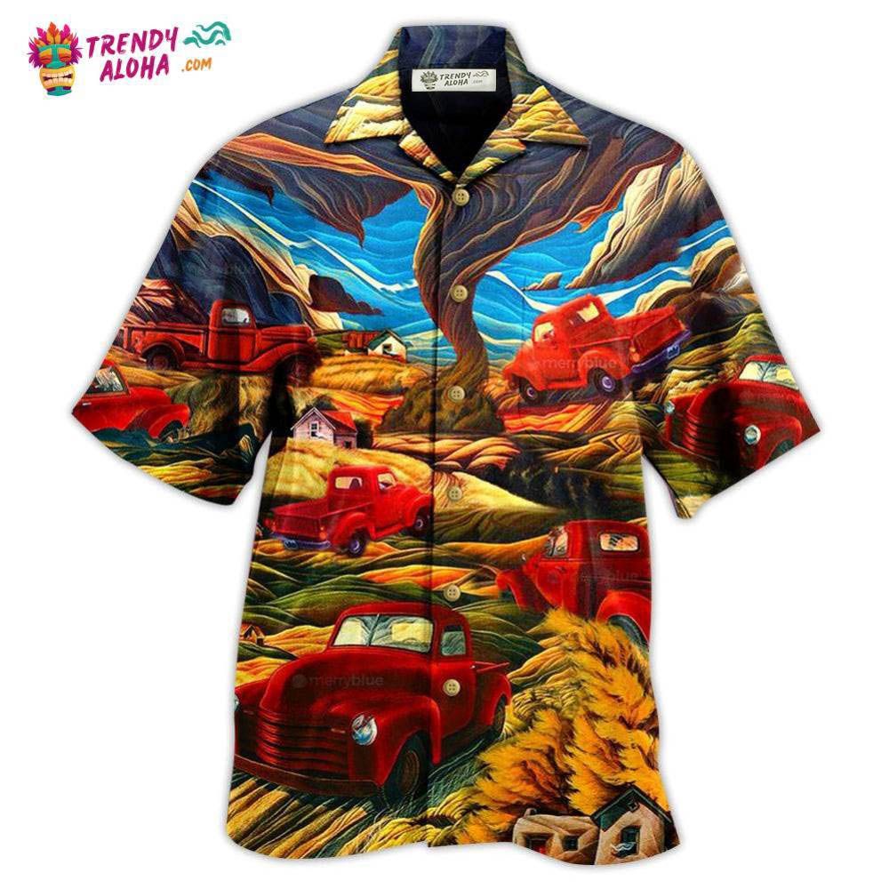 Car Love Red Mountain Hawaiian Shirt – Trendy Aloha