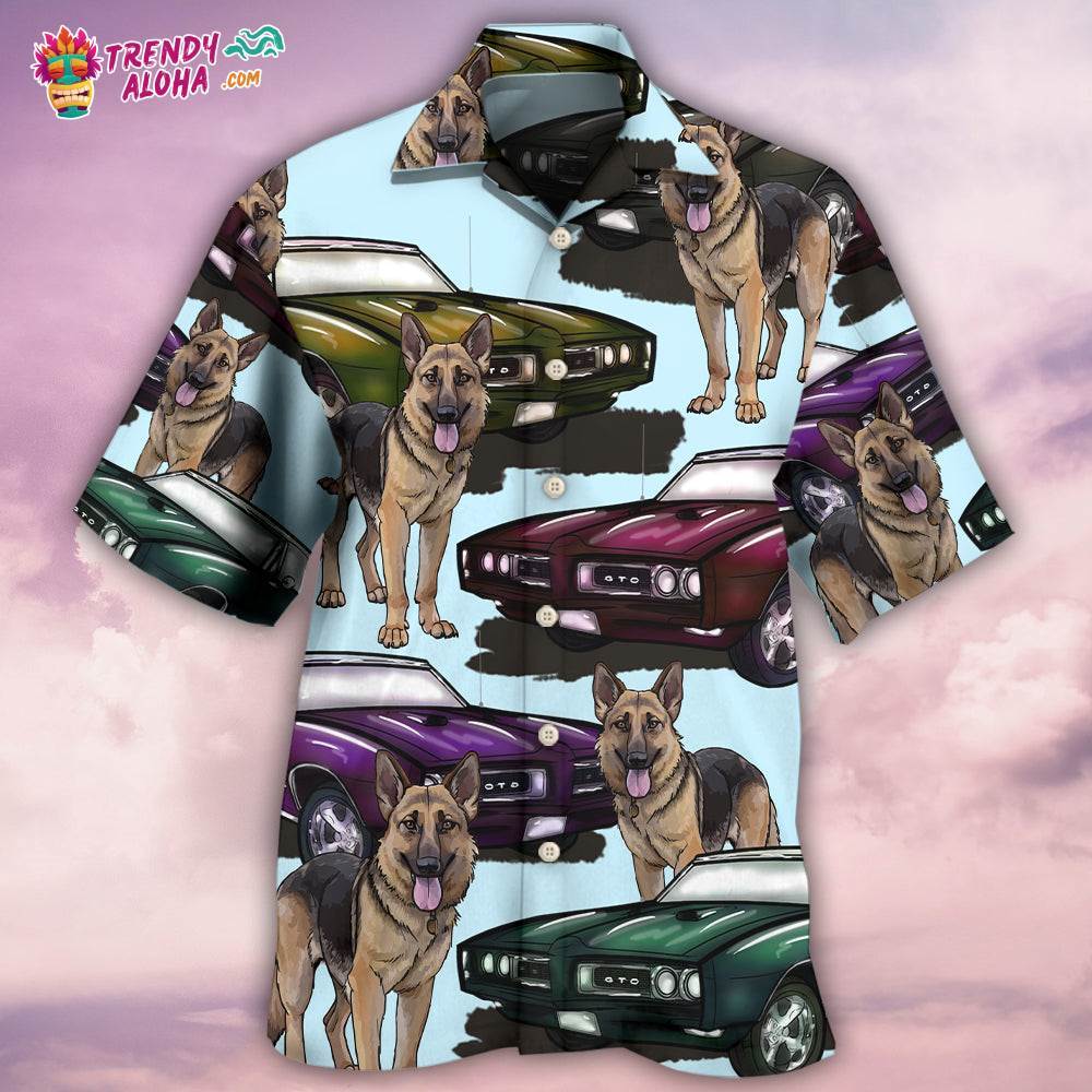 Car Muscle Car And Dog Hawaiian Shirt – Trendy Aloha