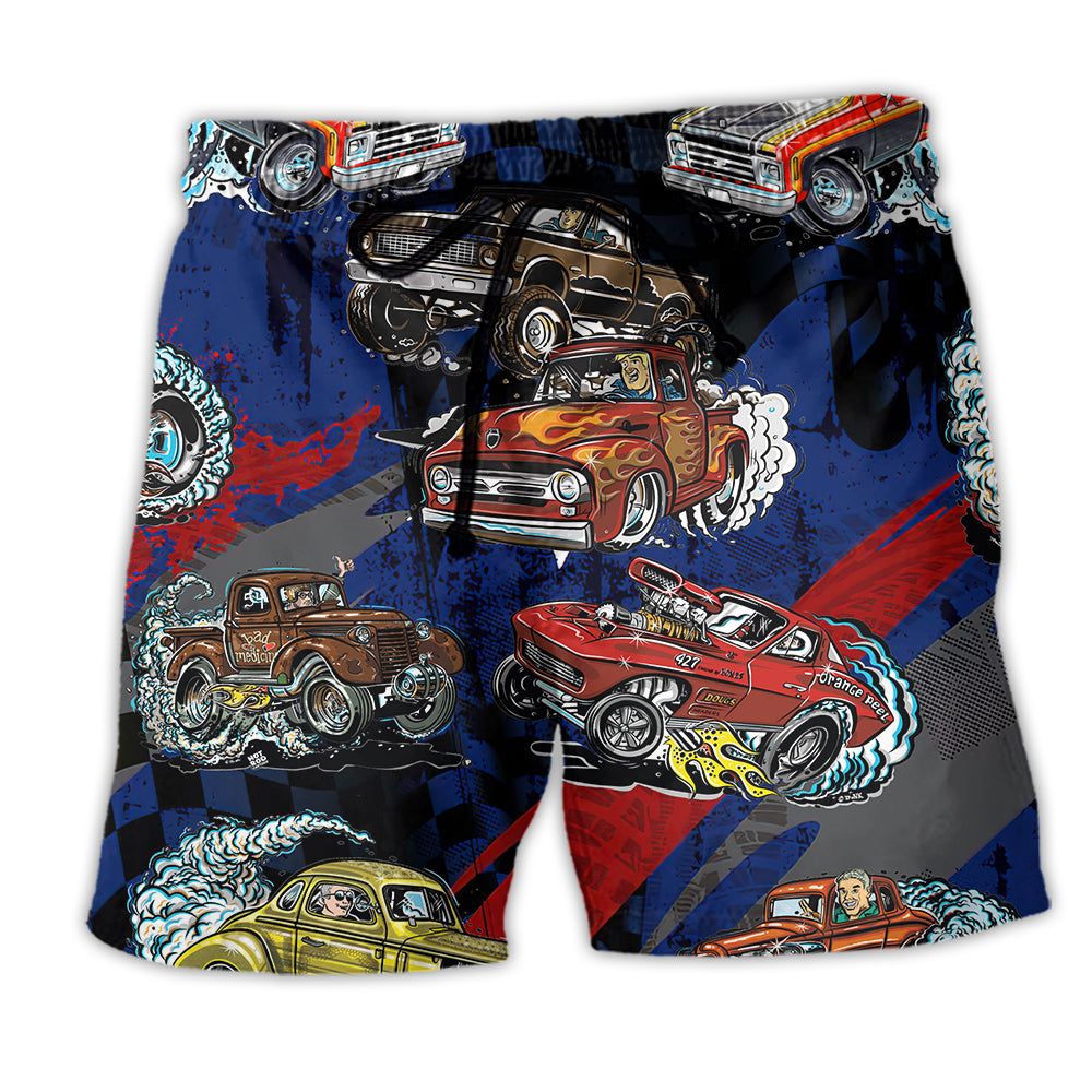 Car Off Road Racing Is My Life Art Trendy Aloha Hawaiian Beach Shorts Car Off Road Racing Is My Life Art Trendy Aloha Hawaiian Beach Shorts