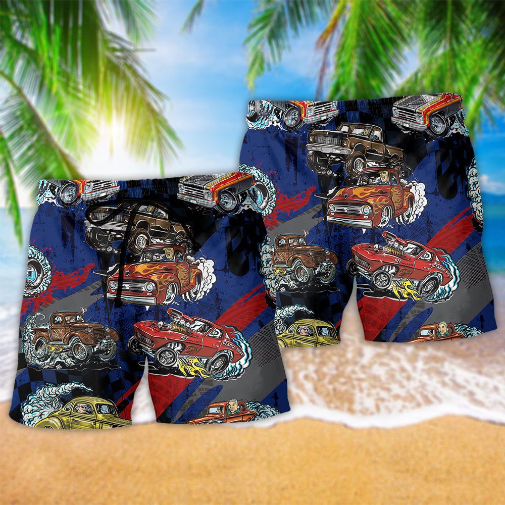 Car Off Road Racing Is My Life Art Trendy Aloha Hawaiian Beach Shorts