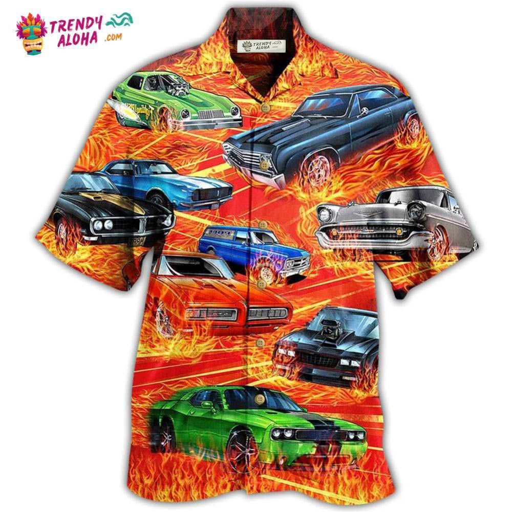 Car On Fire Cool Hawaiian Shirt – Trendy Aloha