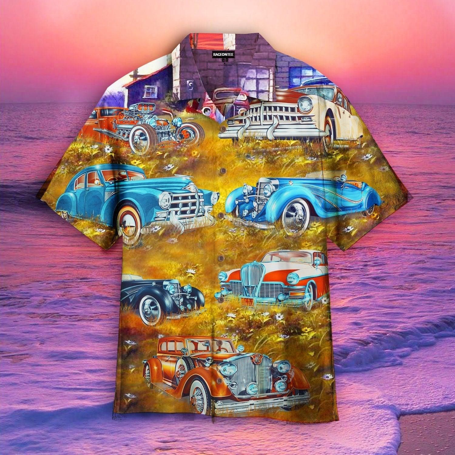 Car On The Grass Trendy Hawaiian Shirt